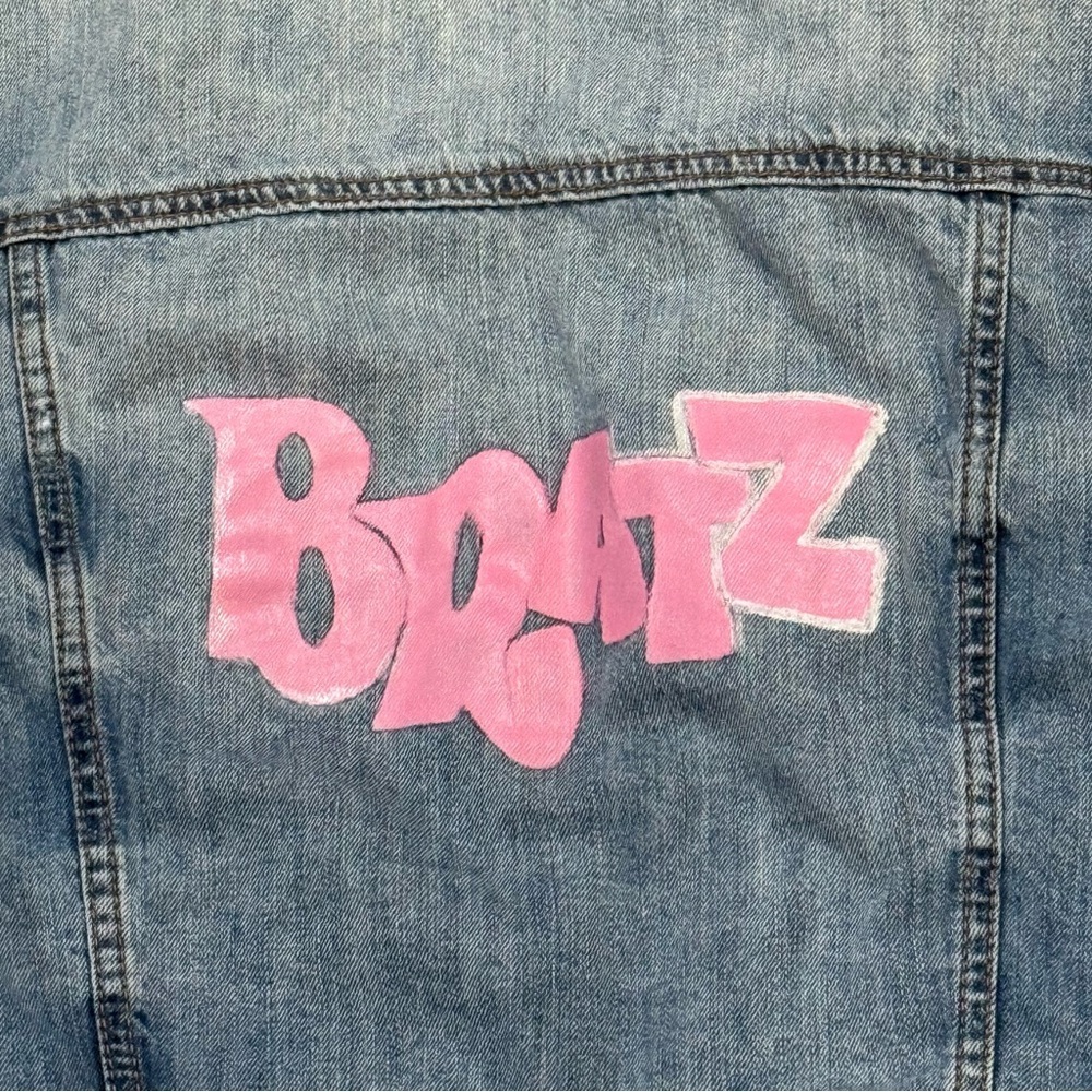 American Eagle Custom Bratz Denim Jacket distressed SZ Small - Picture 9 of 12
